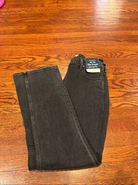 Abercrombie & Fitch Slim Straight Jeans in Washed Black